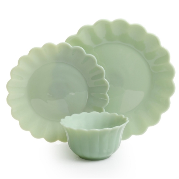 ❤️ New Pioneer Woman Timeless Beauty Jade 3- Piece Dinnerware Set - Picture 2 of 4